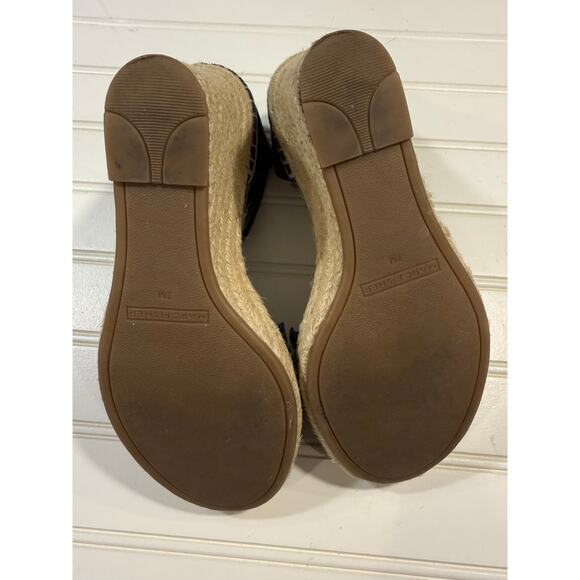 Marc Fisher Kickoff Espradrille Suede Sandal in Black Size 7 - Picture 5 of 6